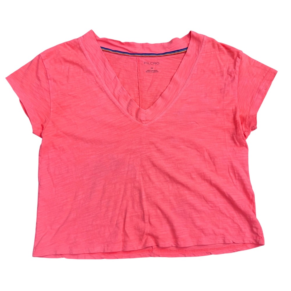 Pilcro (Pink) V-Neck Short Sleeve T-Shirt Womens XS